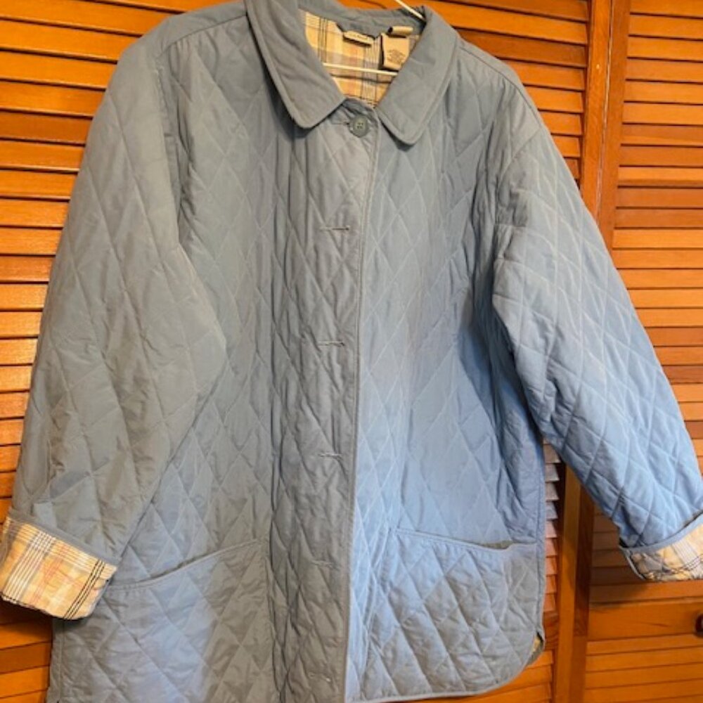 L.L. Bean Light Blue Quilted Jacket